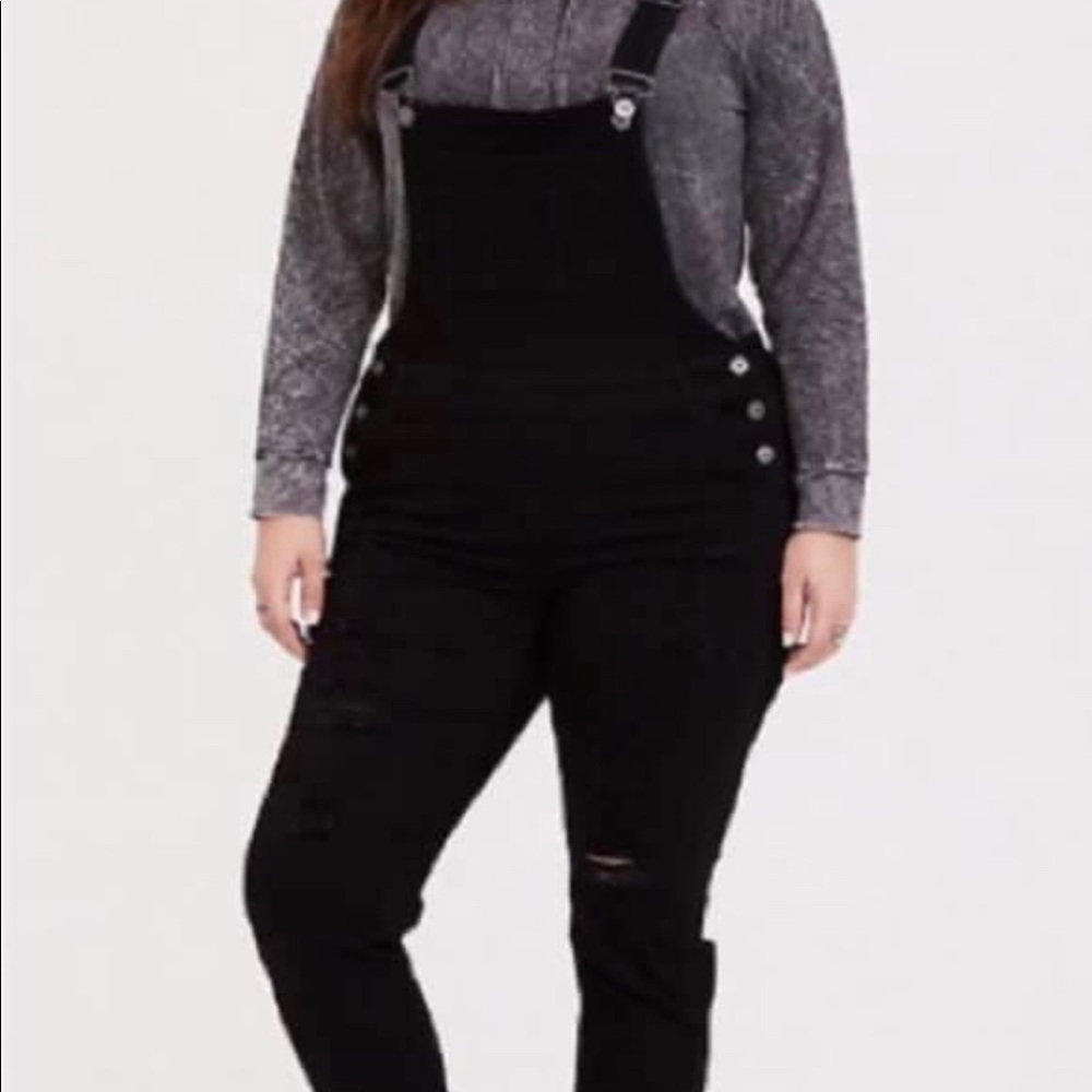 Torrid Black Overalls Size 16 or 18. NWT - Picture 3 of 8